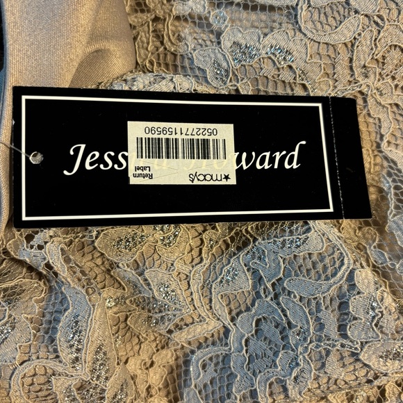 NWT Jessica Howard Tan Metallic Lace Cocktail Dress 12 - Picture 11 of 12